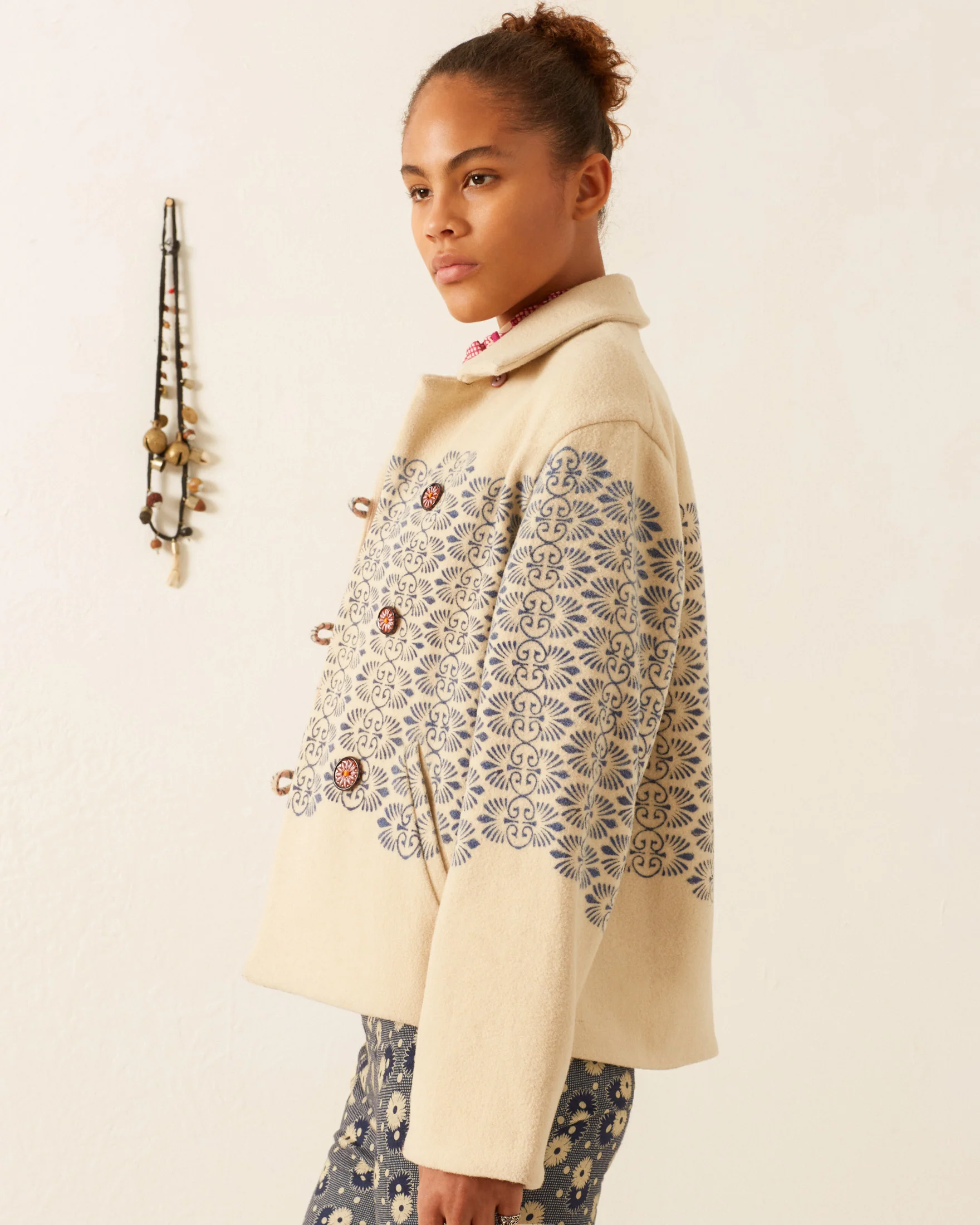 Western Lapis Trellis Jacket - Image 3