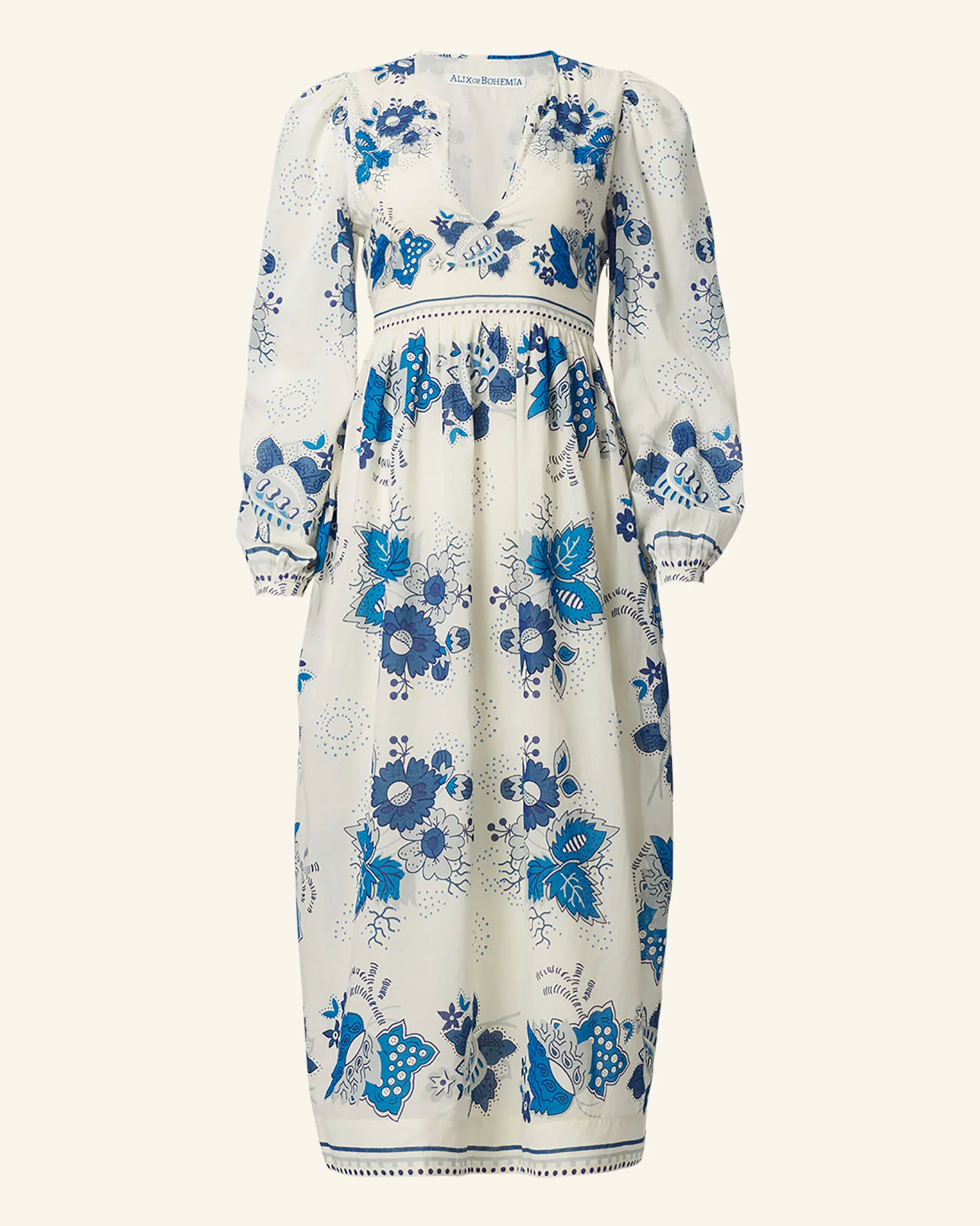 Winifred Blue China Panel Dress - Image 2