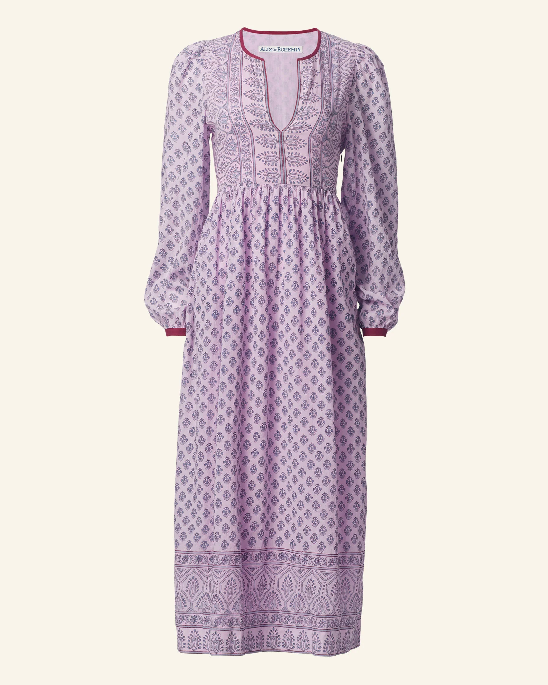 Winifred Lilac Bhutti Dress - Image 4