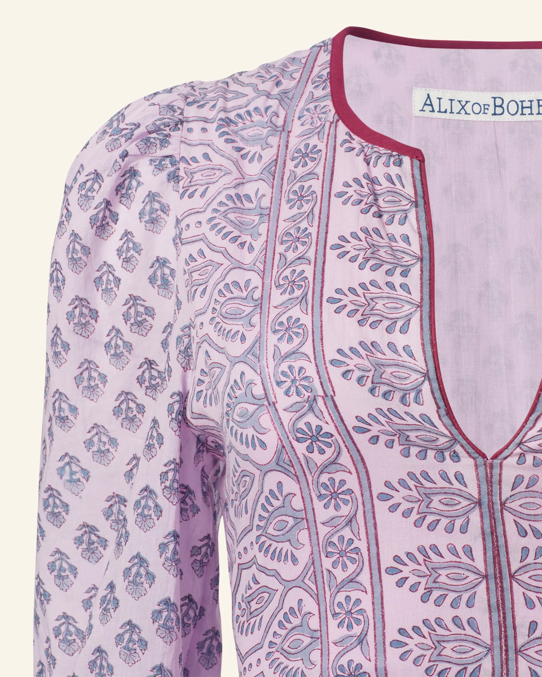 Winifred Lilac Bhutti Dress - Image 5